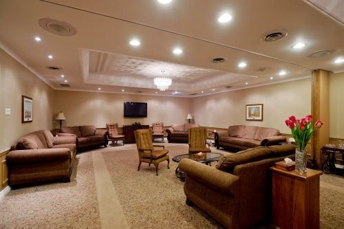 A photo of the visitation room at Pilon Family Funeral Home.